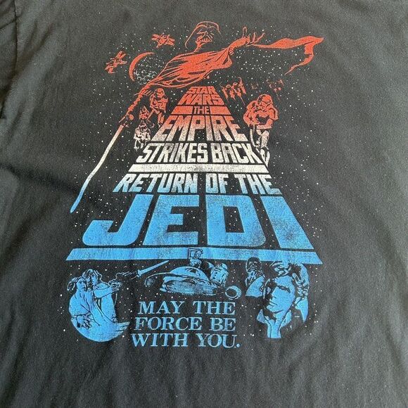 Star Wars Unisex Empire Strikes Back Return of The Jedi Graphic T Shirt Size XL - Picture 3 of 6
